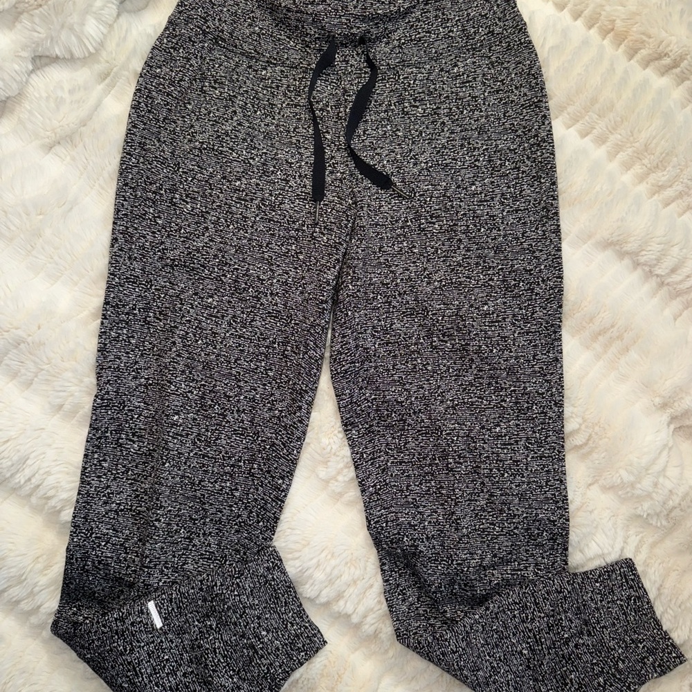 Lululemon Athletica Black and Gray Knit Joggers